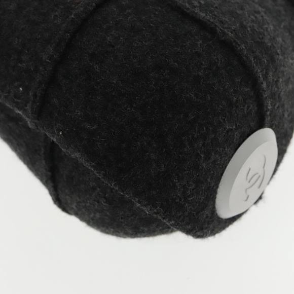 CHANEL Hip bag Hand Bag Wool Gray CC Auth bs18826 - Picture 14 of 16